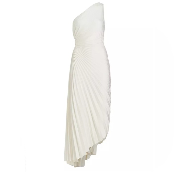 ALC - DELFINA ASYMMETRICAL PLEATED DRESS SIZE 0 - Picture 1 of 2